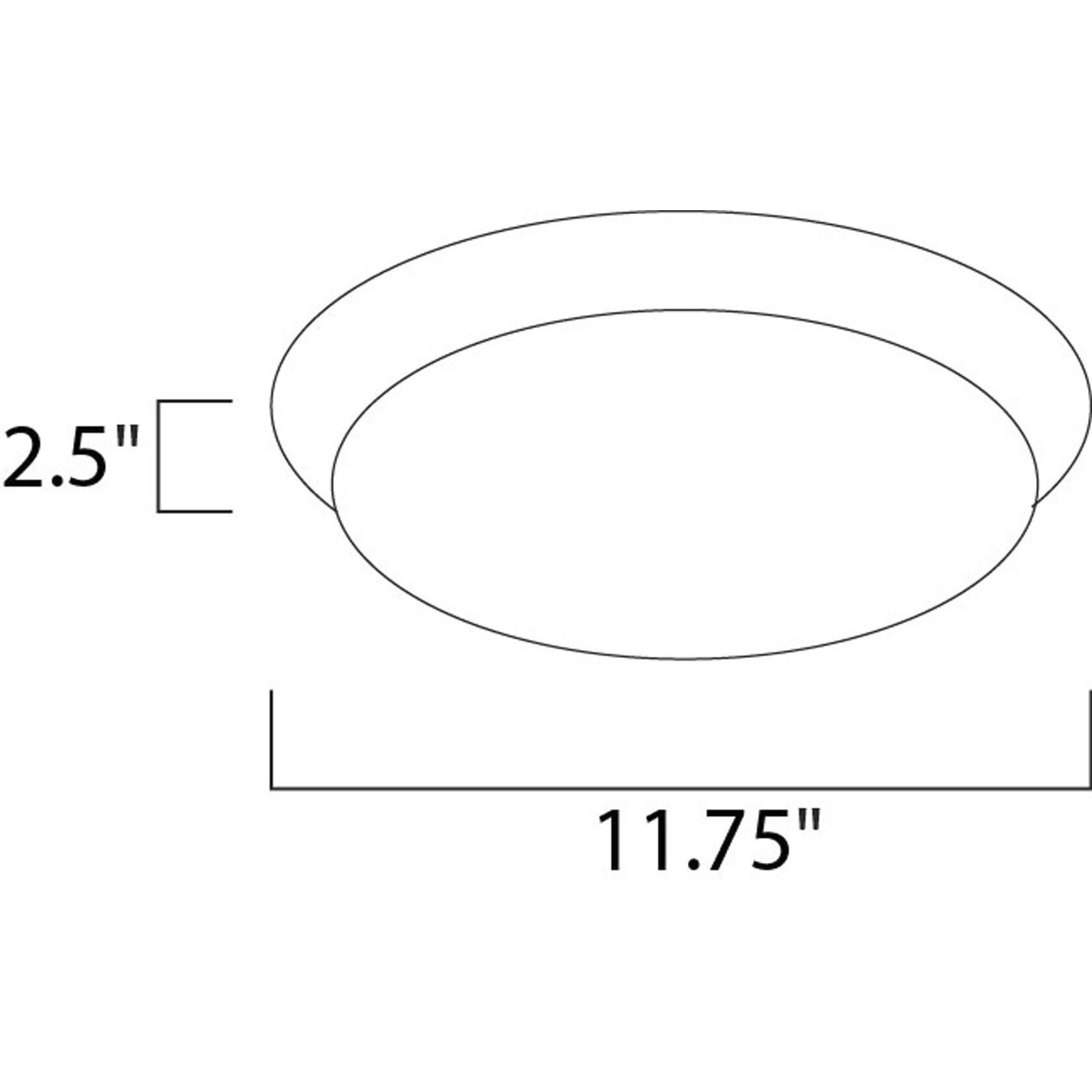 Profile EE LED 11.75 inch Bronze Flush Mount Ceiling Light