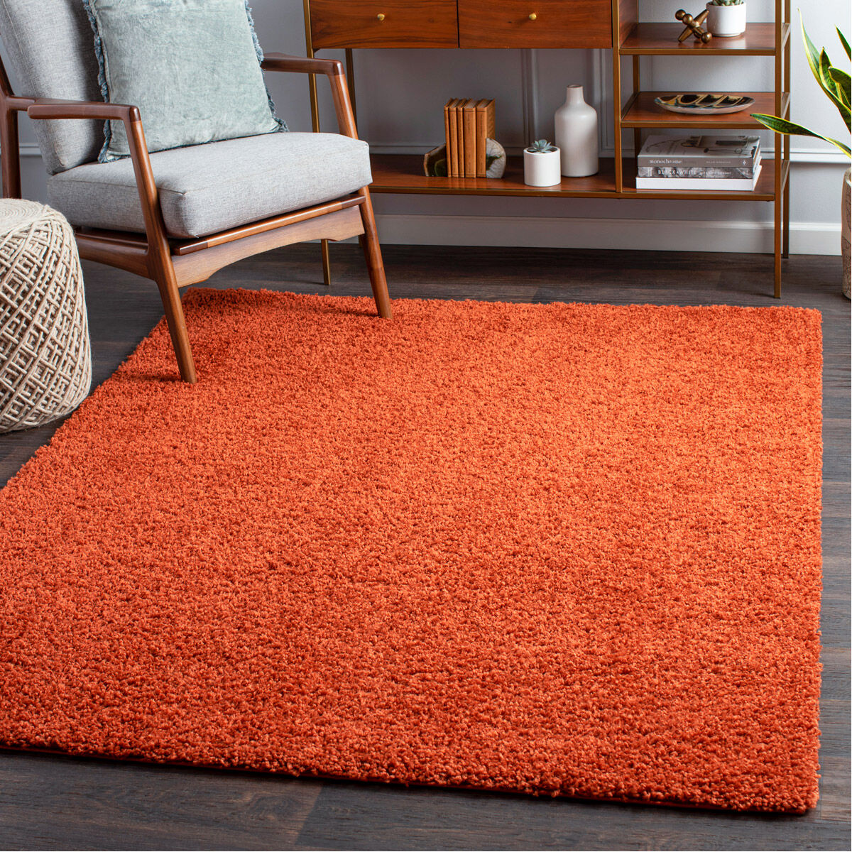 Surya BLI2302-23 Bliss Shag 36 X 24 inch Burnt Orange Rug in 2 x 3