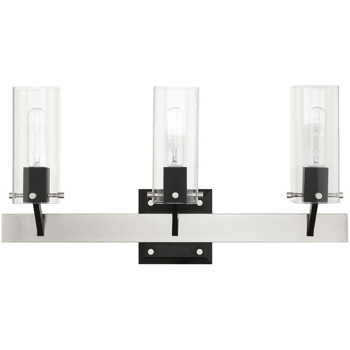 Beckett 3 Light 24 inch Brushed Nickel Vanity Sconce Wall Light