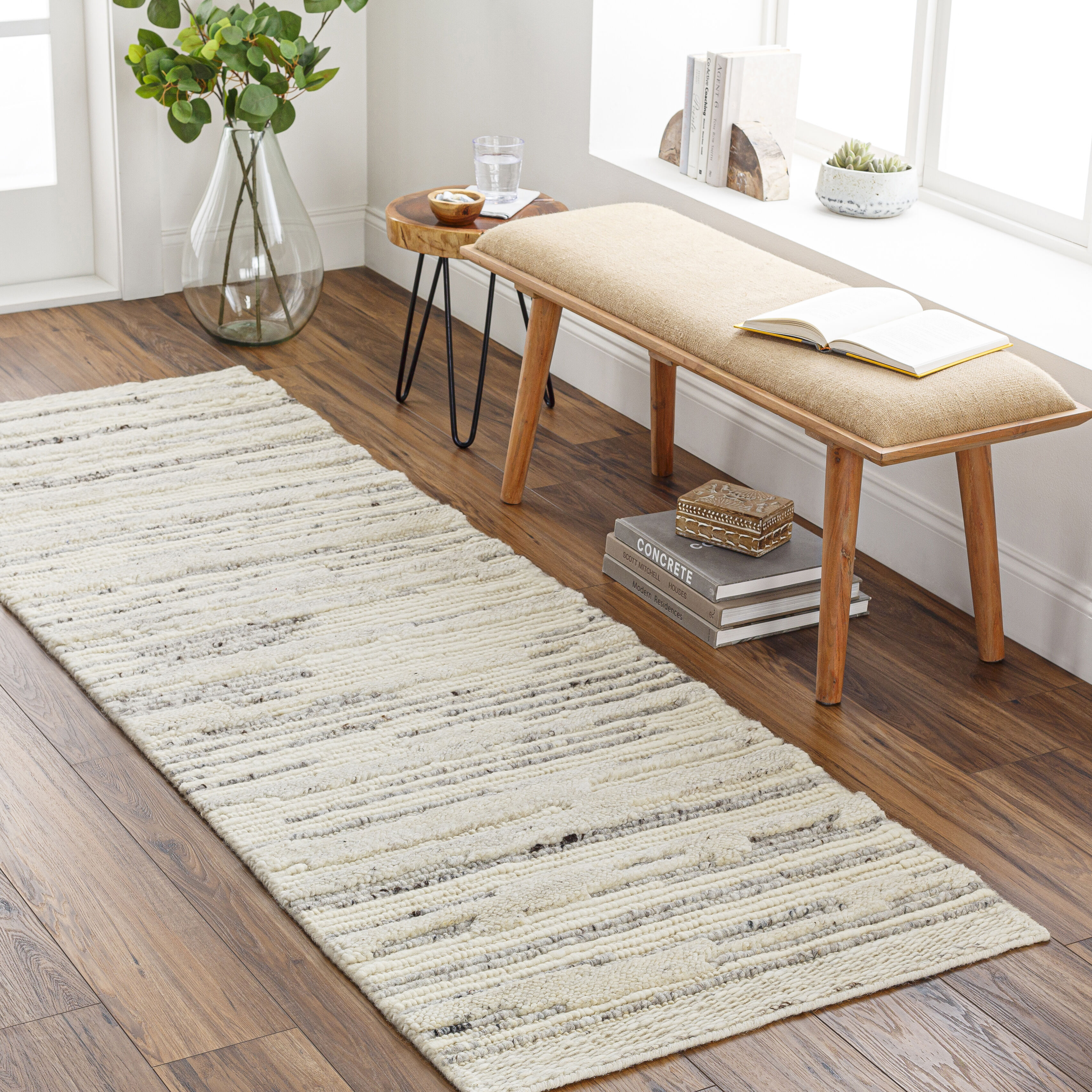 Manisa 96 X 30 inch Gray Rug, Runner
