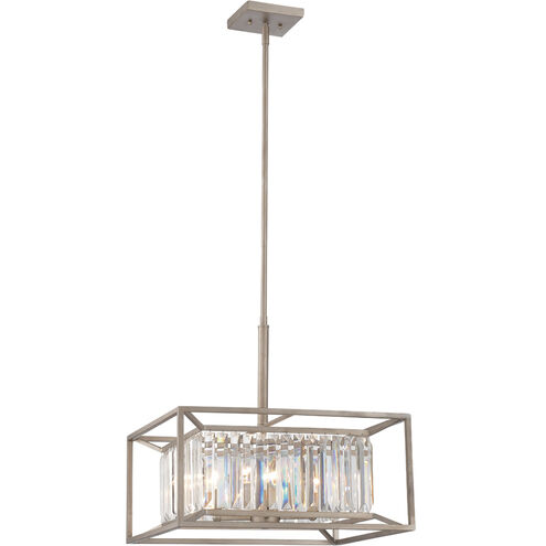 Linares 4 Light 19 inch Aged Platinum Pendant Ceiling Light