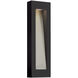 Luna LED 24 inch Satin Black Outdoor Wall Mount Lantern, Medium