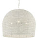 Piero 3 Light 22.25 inch White Chandelier Ceiling Light, Medium