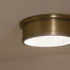 Serca 3 Light 18 inch Brushed Natural Brass Flush Mount Ceiling Light