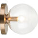 Cosmo 5 inch Aged Gold Brass Wall Sconce Wall Light