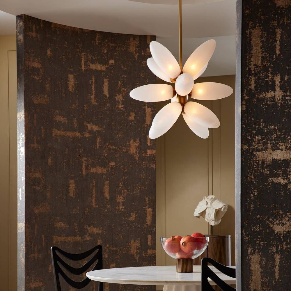 Starling 12 Light 27 inch Brushed Brass Chandelier Ceiling Light