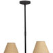 Polly 6 Light 63.75 inch Blackened Brass Chandelier Ceiling Light in Rattan Shade