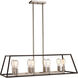 Adams 8 Light 35 inch Black and Brushed Nickel Pendant Ceiling Light