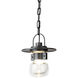 Mason 1 Light 7.2 inch Coastal Burnished Steel Outdoor Ceiling Fixture, Small