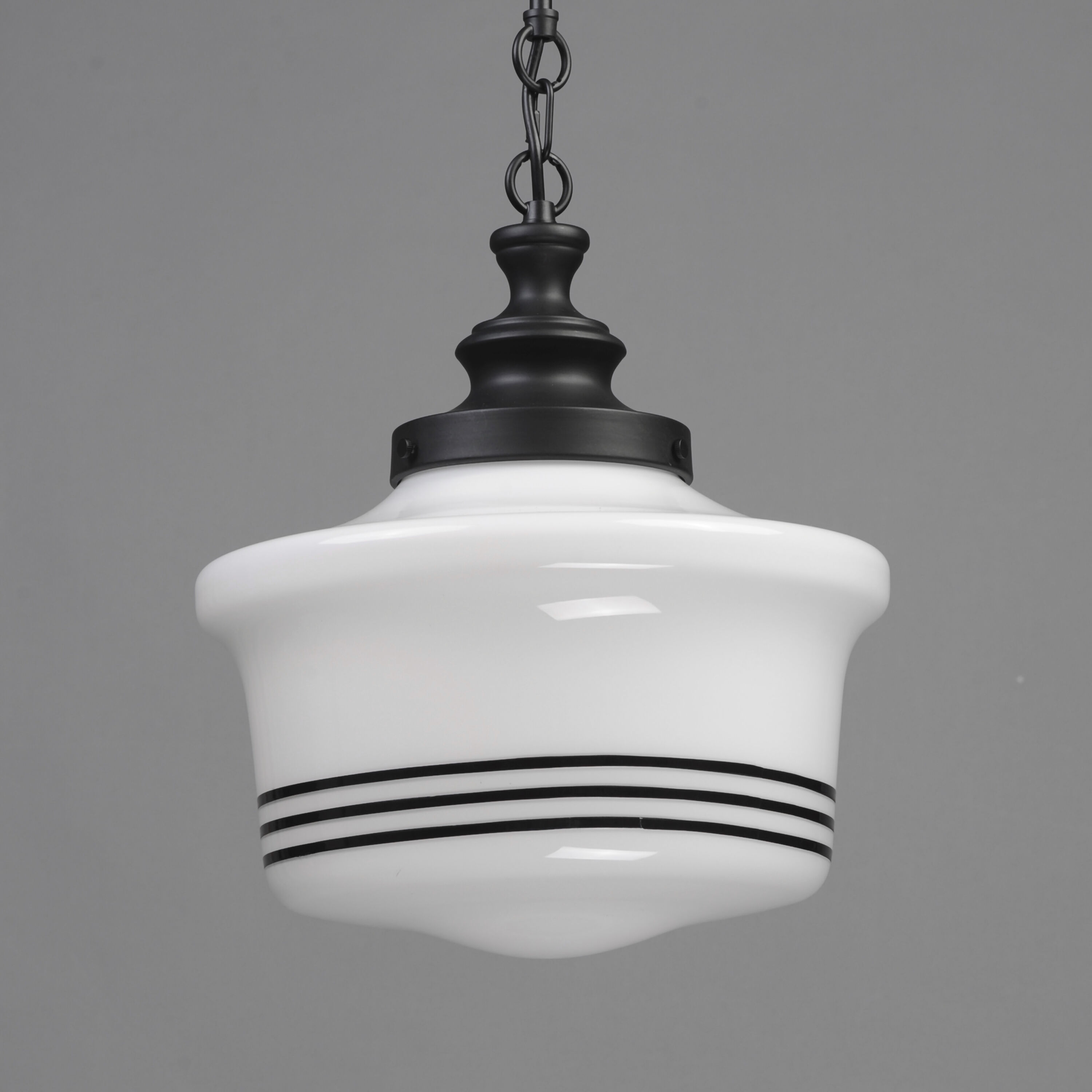 Eureka 1 Light 13.75 inch Black Single Pendant Ceiling Light
