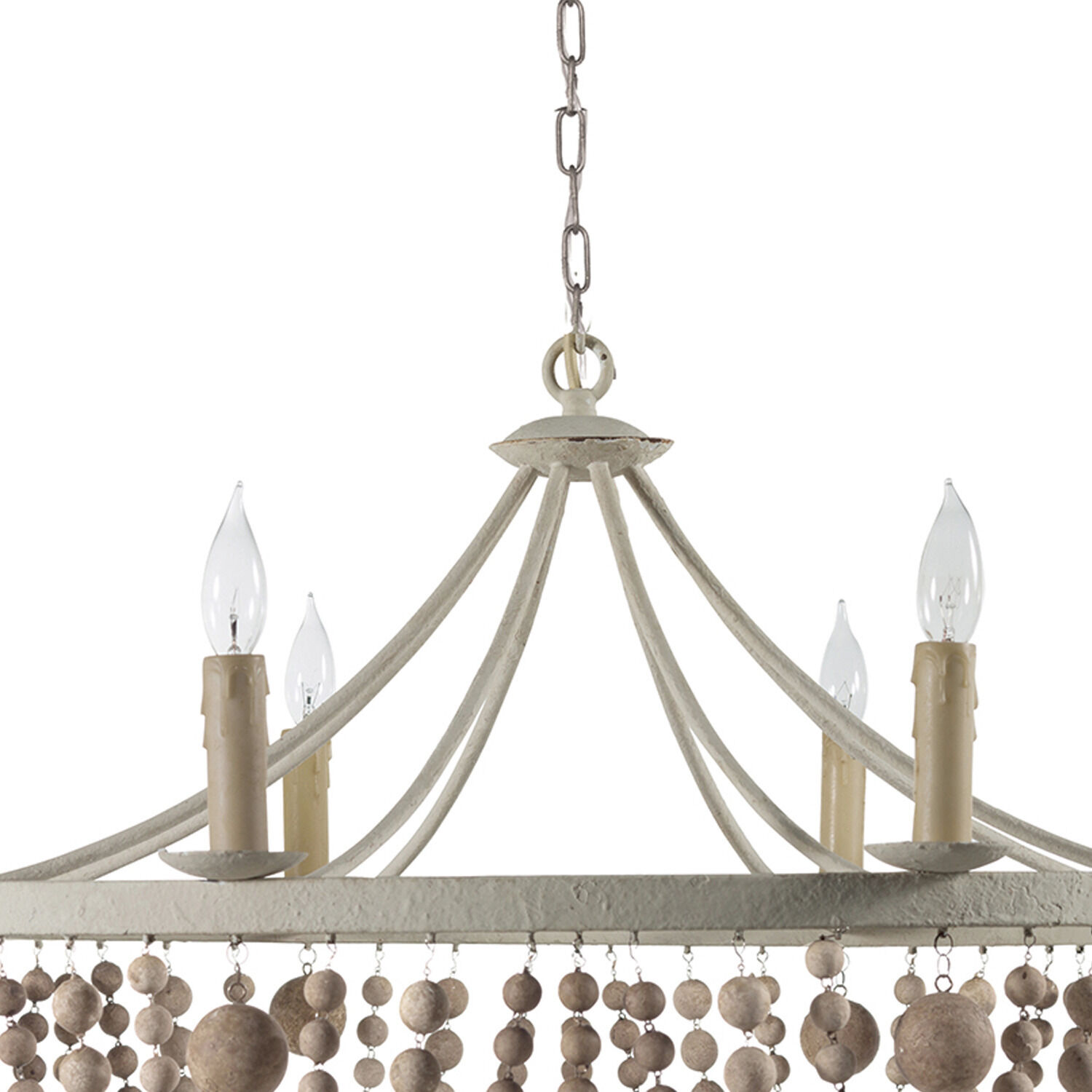 Madeleine 8 Light 36.5 inch Plaster / Beige Washed Wood Chandelier Ceiling Light