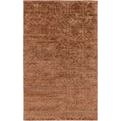 Galloway 96 X 60 inch Rust, Khaki, Dark Brown Rug