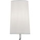Diamond Sconce Wall Light in White Fabric