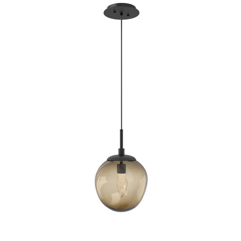 Aster LED LED 10 inch Matte Black Pendant Ceiling Light in 2700K LED, Geo Inner - Bronze Outer
