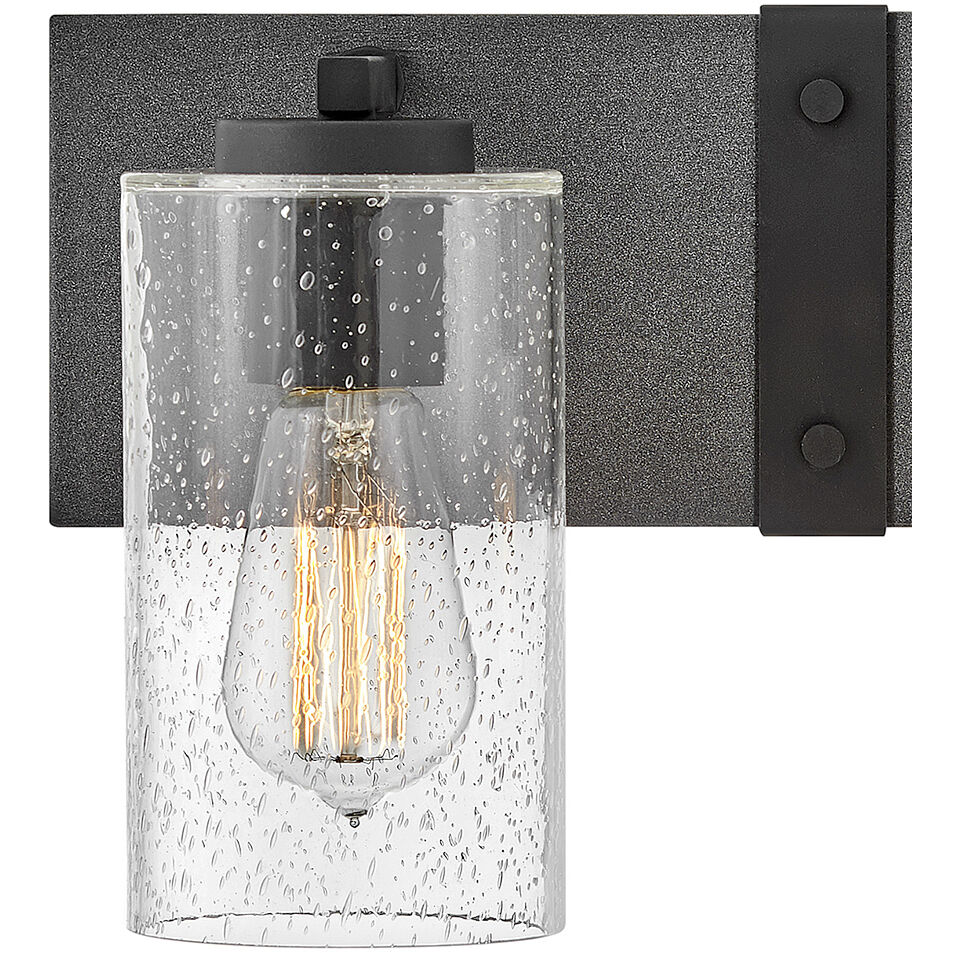 Sawyer 2 Light 14.25 inch Aged Zinc with Distressed Black Vanity Light Wall Light