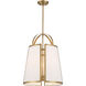 Chartwell 4 Light 16.75 inch Warm Brass Pendant Ceiling Light