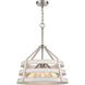 Brigantine 3 Light 18 inch Satin Nickel with Antique White Chandelier Ceiling Light