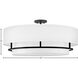 Graham 30 inch Black Indoor Semi-Flush Mount Ceiling Light, Convertible