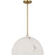 C&M by Chapman & Myers Savina 1 Light 19.88 inch Burnished Brass Pendant Ceiling Light
