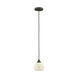 Edie 1 Light 6 inch Oil Rubbed Bronze/Weathered White Pendant Ceiling Light