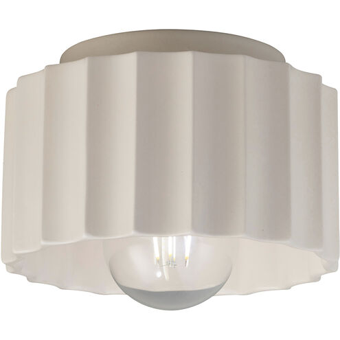 Radiance Collection 1 Light 8 inch Matte White Outdoor Flush-Mount
