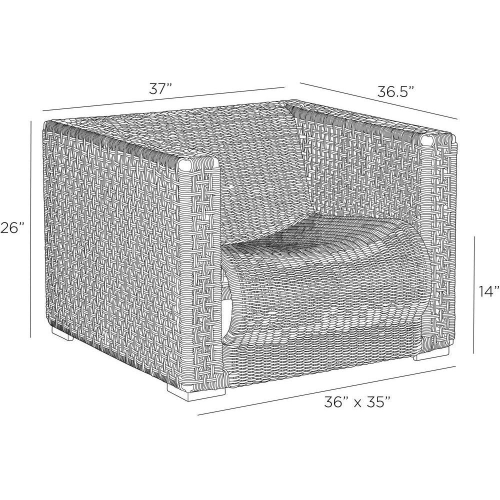 Guidry Buff Outdoor Lounge Chair