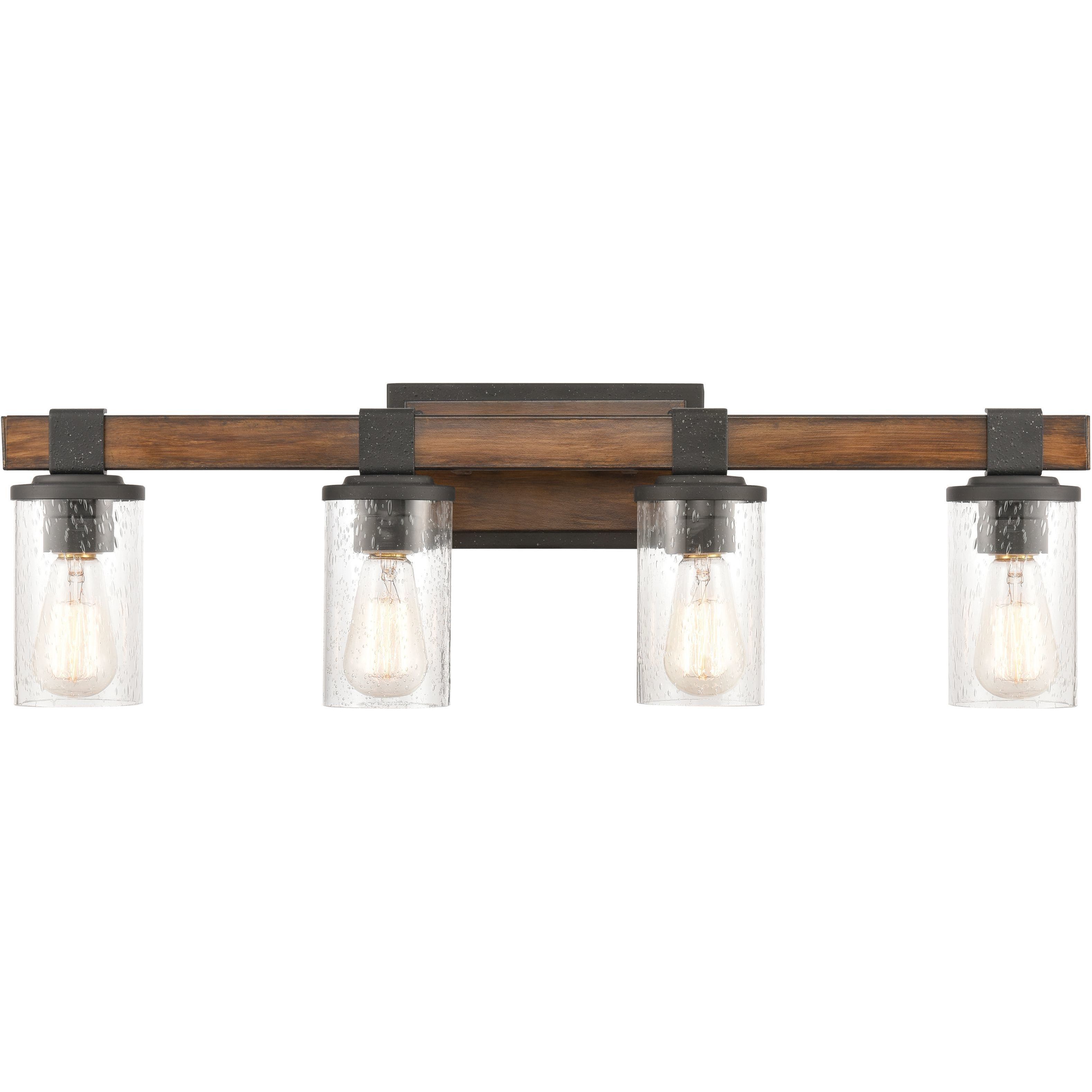 Annenberg 4 Light 29 inch Distressed Black Vanity Light Wall Light