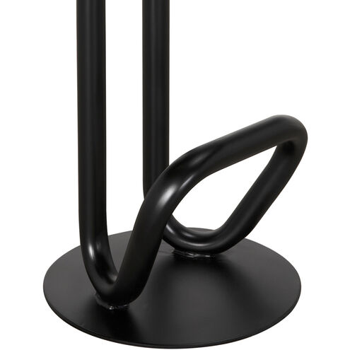 Hook 26 inch Matte Black Counter Stool, Right