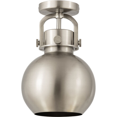 Newton Sphere 1 Light 8 inch Satin Nickel Flush Mount Ceiling Light
