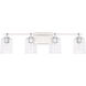 Greyson 4 Light 35 inch Chrome Vanity Light Wall Light