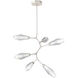 Aalto LED 38.8 inch Beige Silver Chandelier Ceiling Light in Metallic Beige Silver, Optic Rib Clear, 2700K LED, Modern Vine