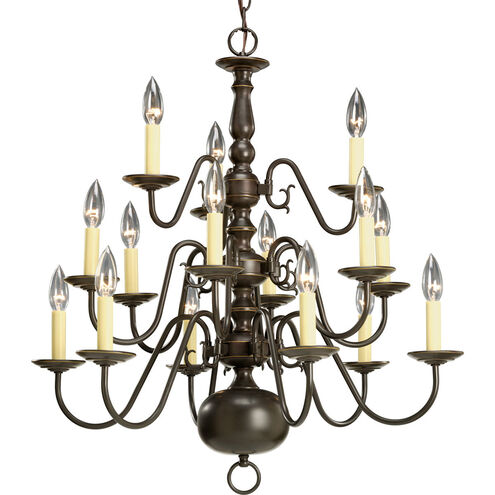 Americana 15 Light 26 inch Antique Bronze Chandelier Ceiling Light