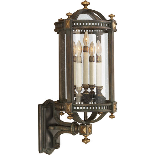 Beekman Place 5 Light 32 inch Bronze Outdoor Wall Mount