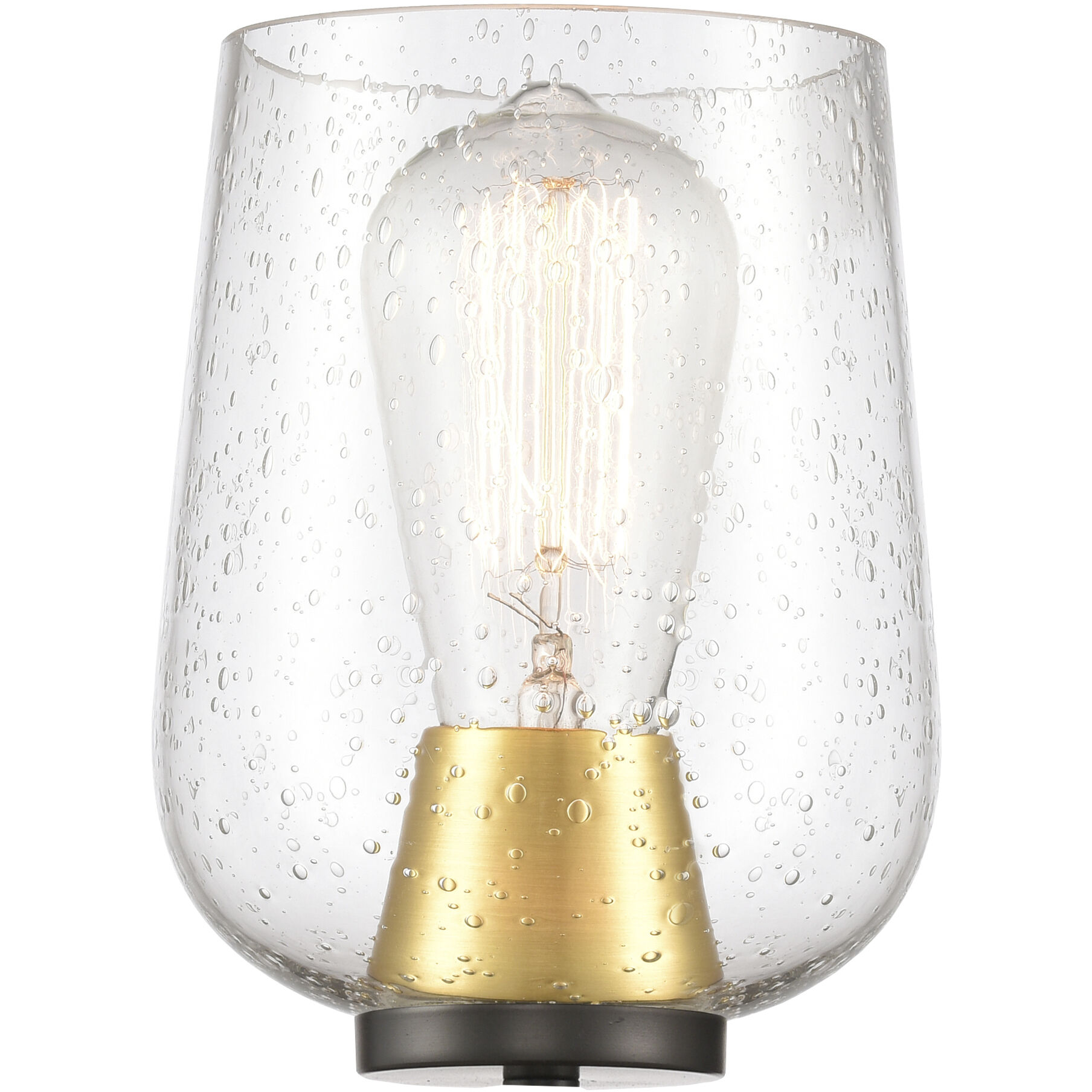 Remy 1 Light 5.25 inch Matte Black Mini Pendant Ceiling Light in Seedy Glass