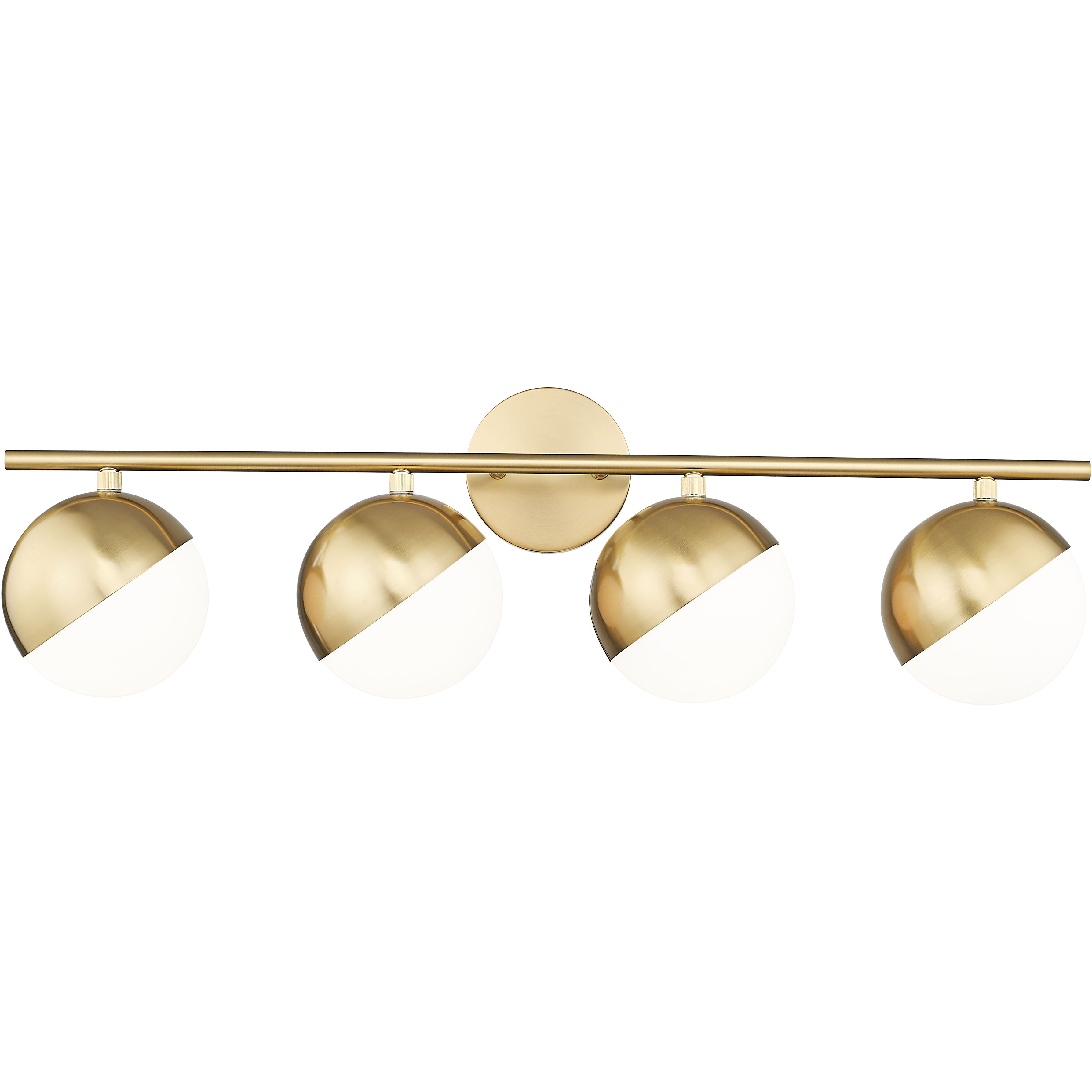 Realm Sphere 4 Light 32.25 inch Modern Gold Bath Vanity Wall Light