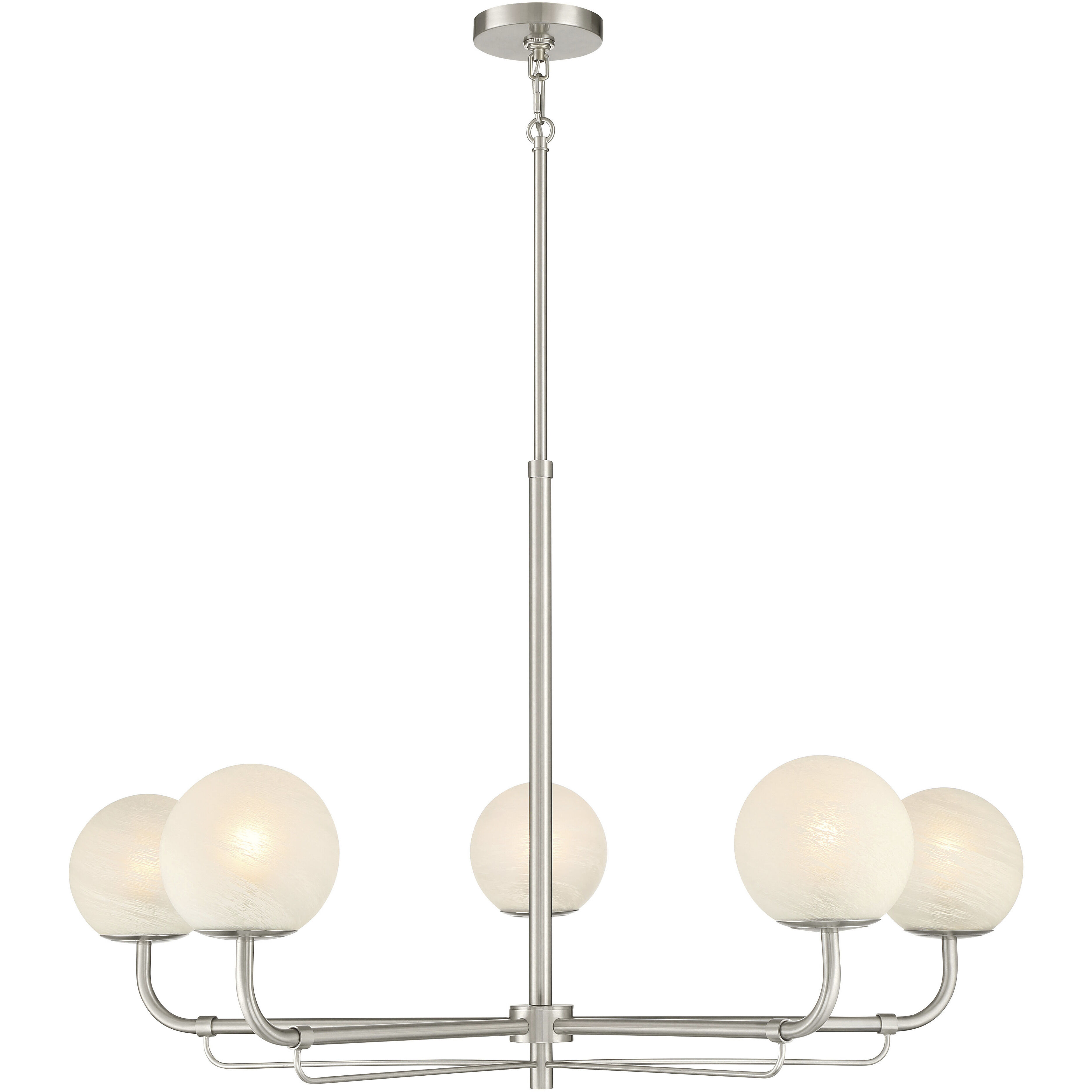 Whitehall 5 Light 38 inch Brushed Nickel Chandelier Ceiling Light