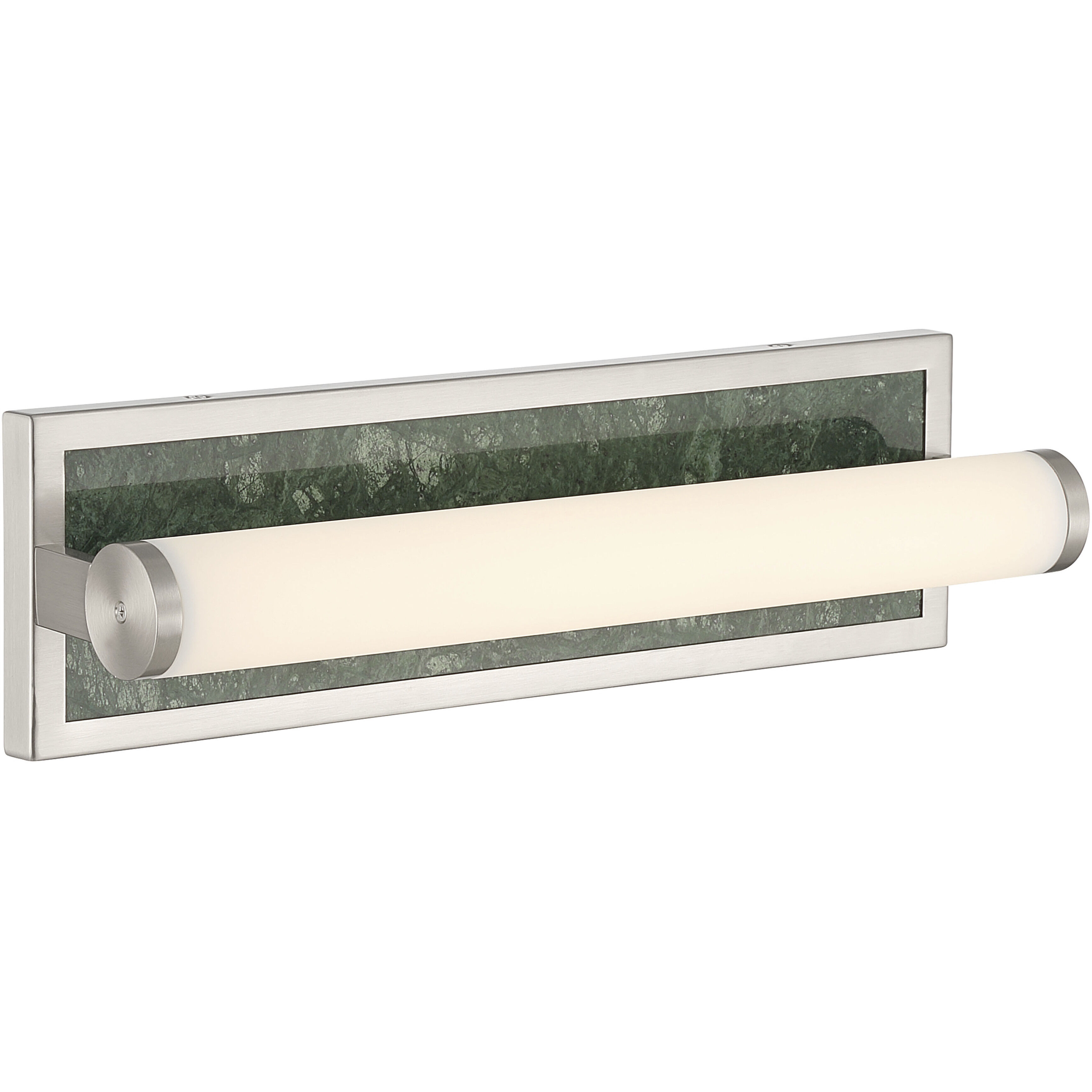 Yep Stratum 1 Light 17.5 inch Brushed Nickel with Persian Green Marble Vanity Light Wall Light