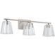 Valentin 3 Light 24 inch Brushed Nickel Vanity Light Wall Light