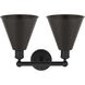 Ballston Cone 2 Light 17 inch Matte Black Bath Vanity Light Wall Light