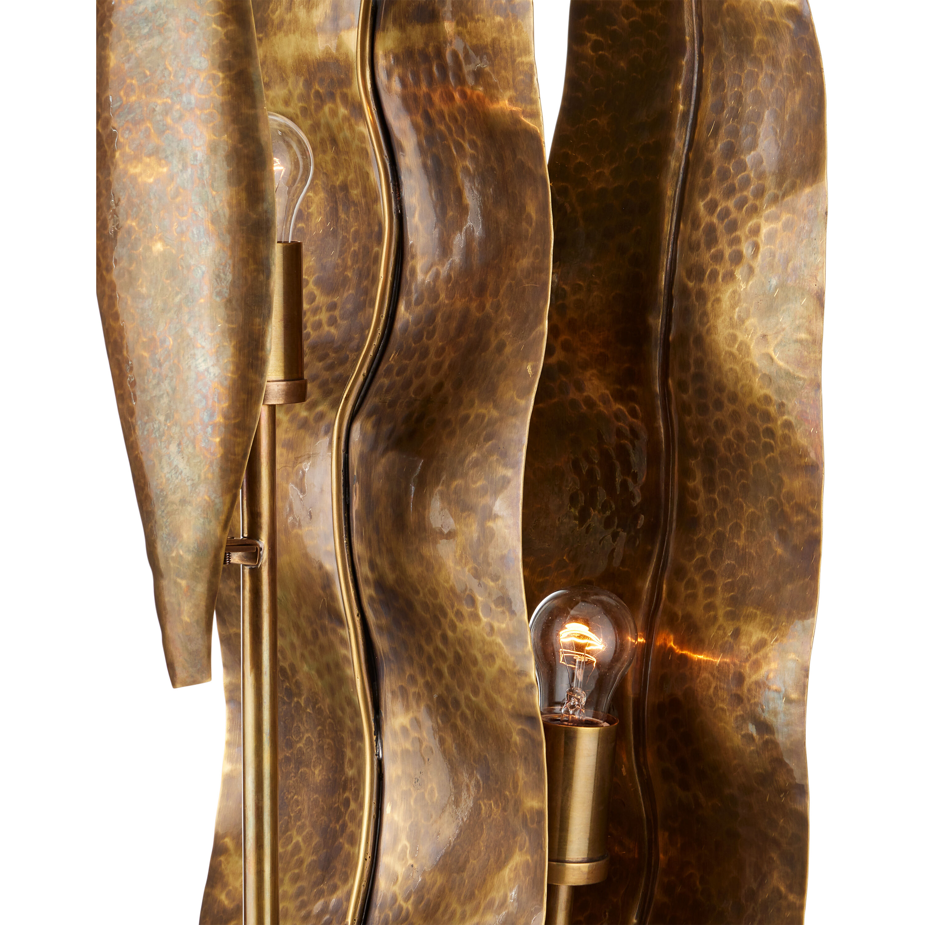 Musa 62 inch 9 watt Vintage Brass/Black Floor Lamp Portable Light