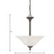 Riva 3 Light 16 inch Painted Bronze Pendant Ceiling Light