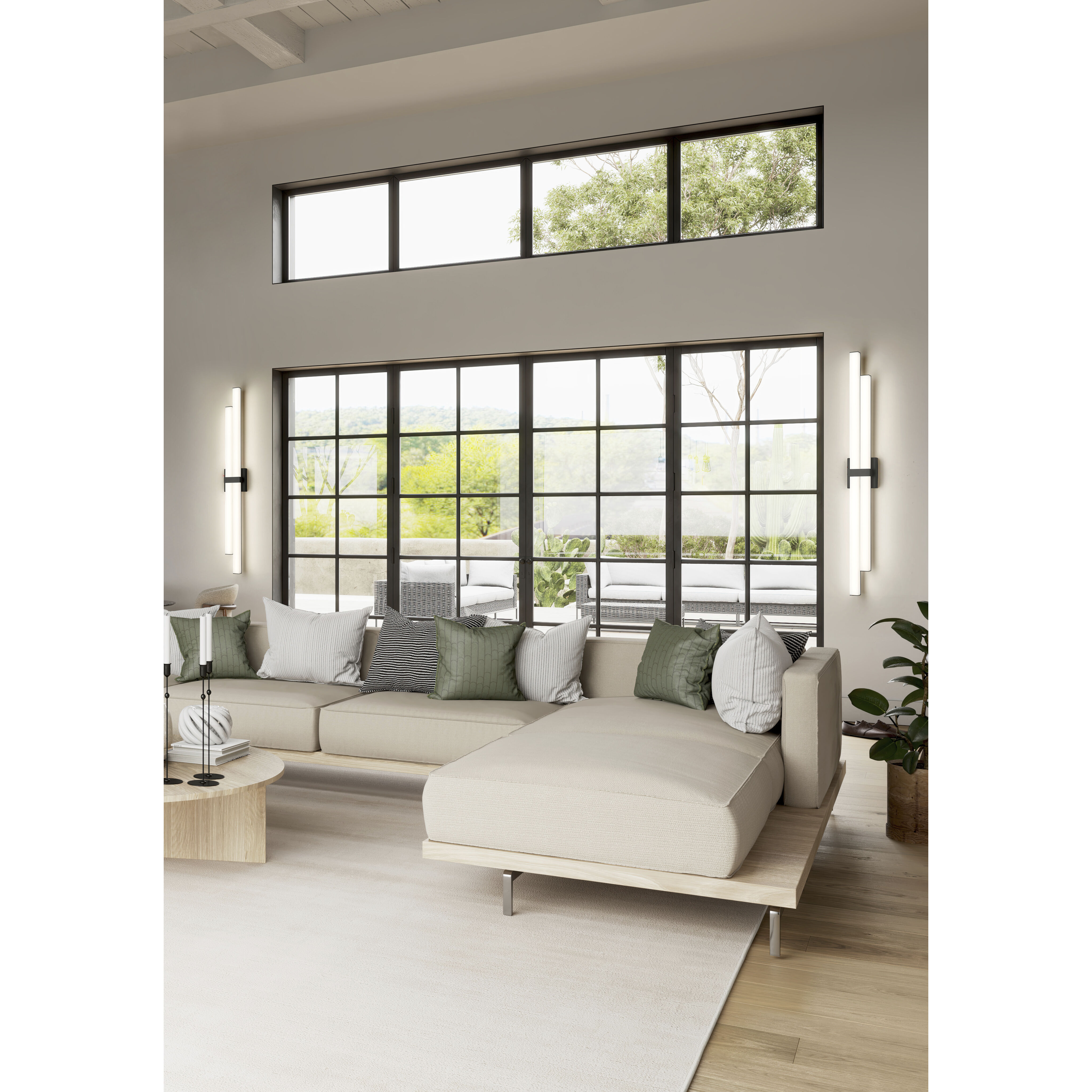 Zane LED 40 inch Matte Black Vanity Wall Light