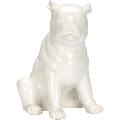 Standing Pug White/Cream Figurine