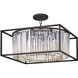 Giada LED 24 inch Black Indoor Chandelier Ceiling Light, Convertible to Semi-Flush