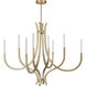 Bradford LED 40 inch Noble Brass Chandelier Ceiling Light