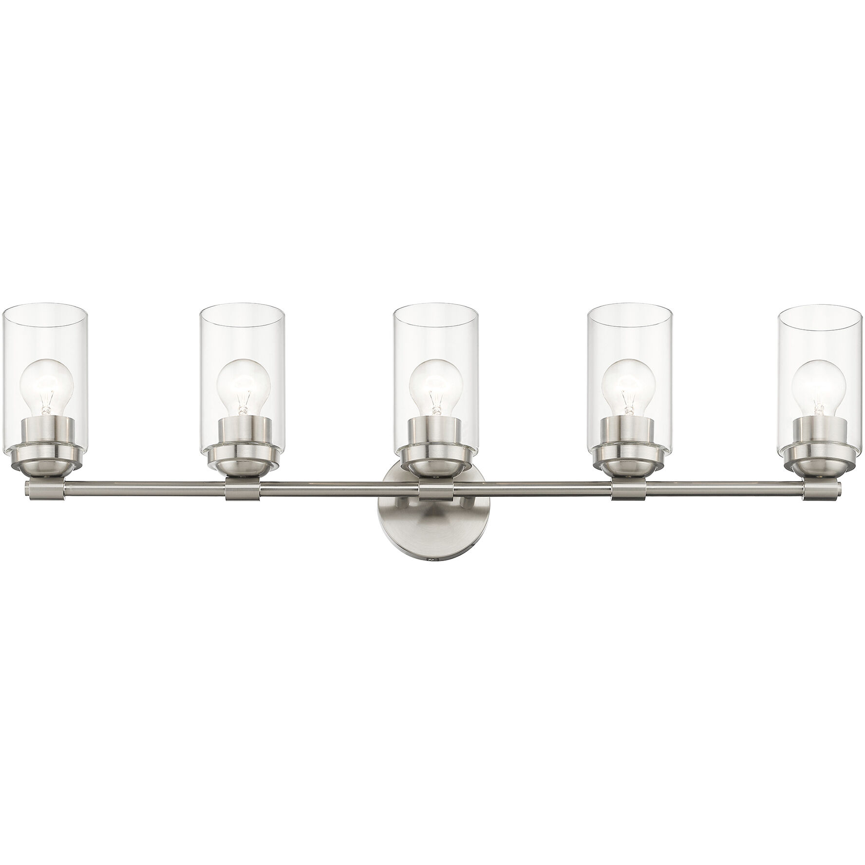 Whittier 5 Light 35 inch Brushed Nickel Vanity Wall Sconce Wall Light, Large