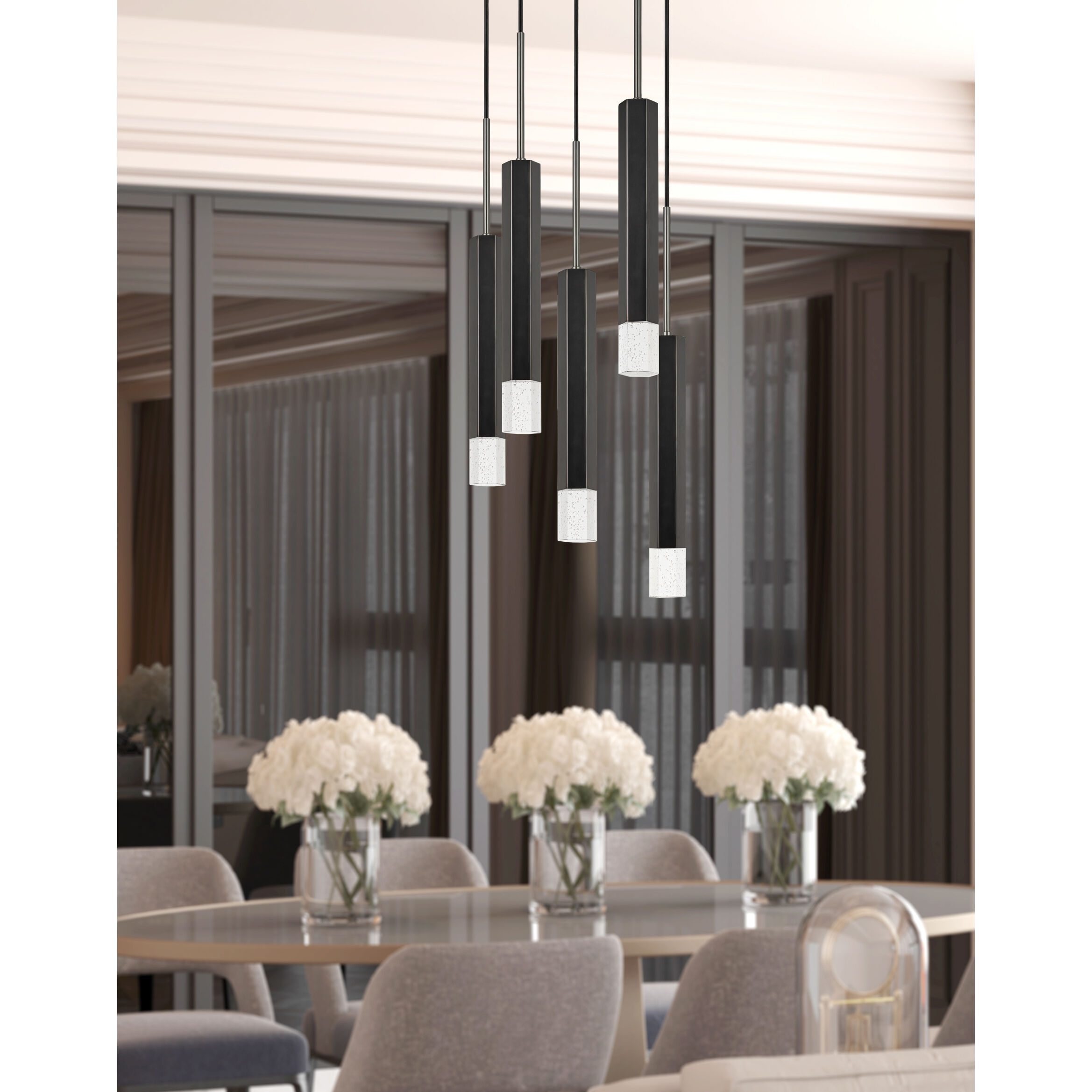 Troy LED 13 inch Gun Metal Pendant Ceiling Light