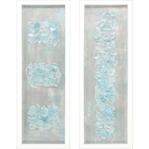 Rocky II Blue and White and Metallic Framed Art