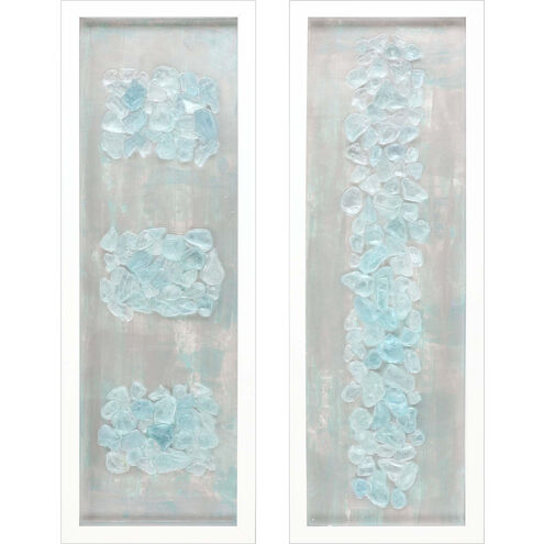 Rocky II Blue and White and Metallic Framed Art