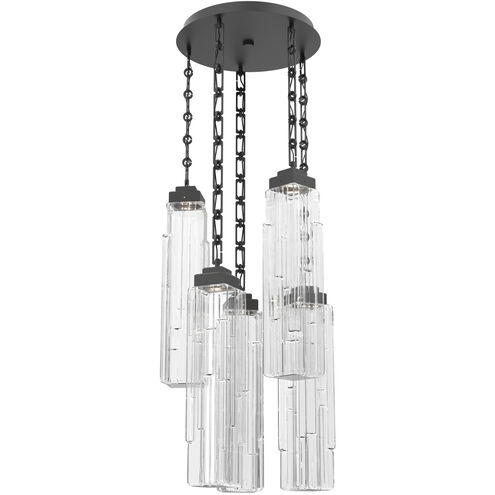 Ledgestone LED 20.4 inch Matte Black Multi-Pendant Ceiling Light in 3000K LED, Rectangular Chain